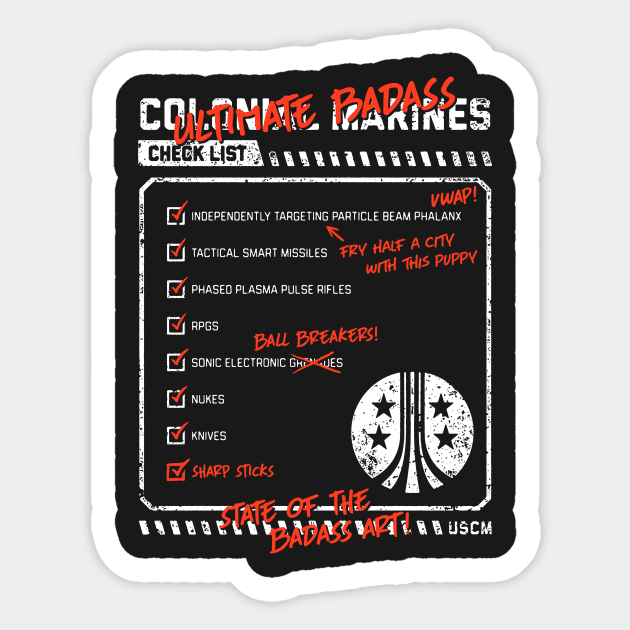 Ultimate Badass Checklist Sticker by BWartwork